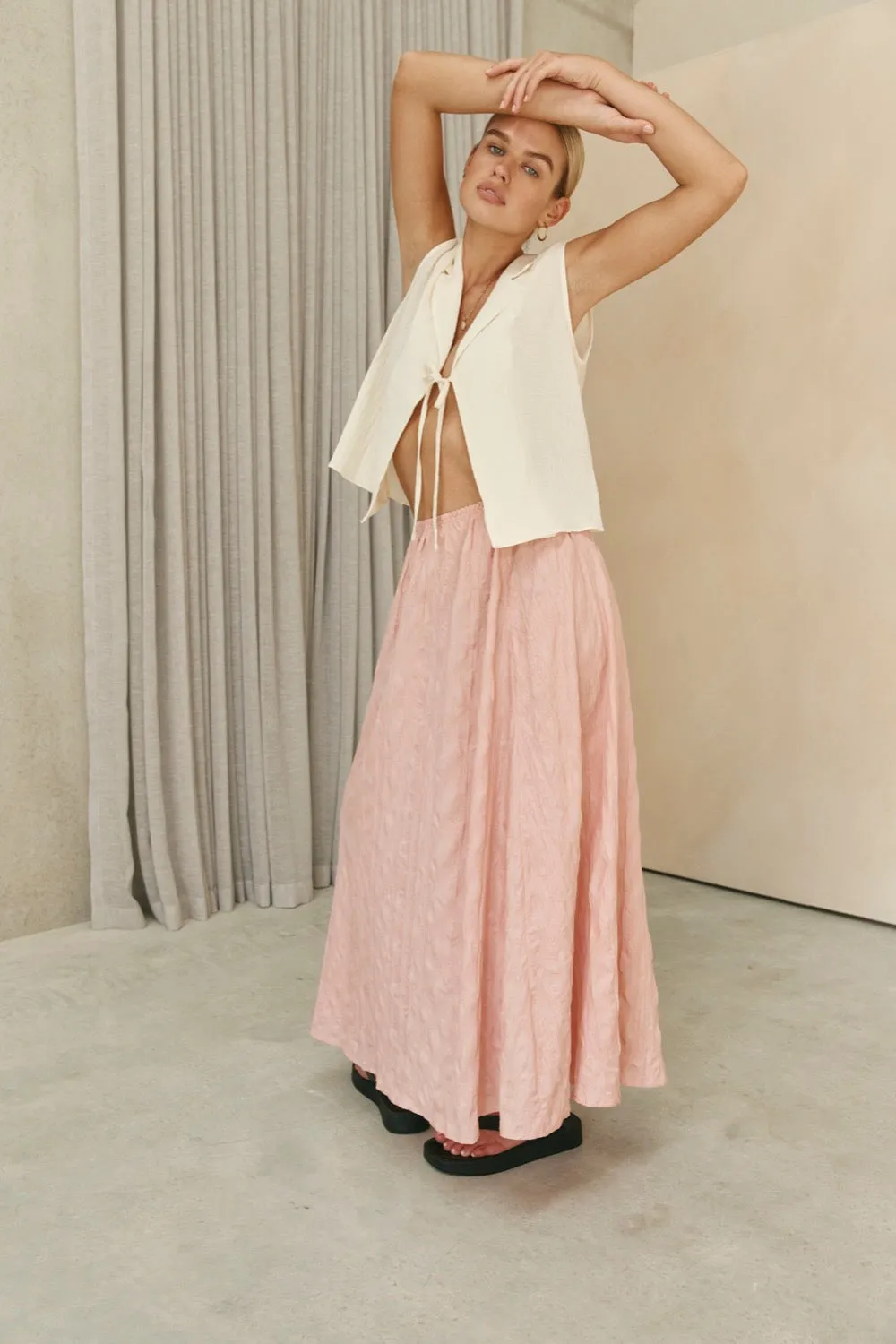 Solara Midi Skirt Pink