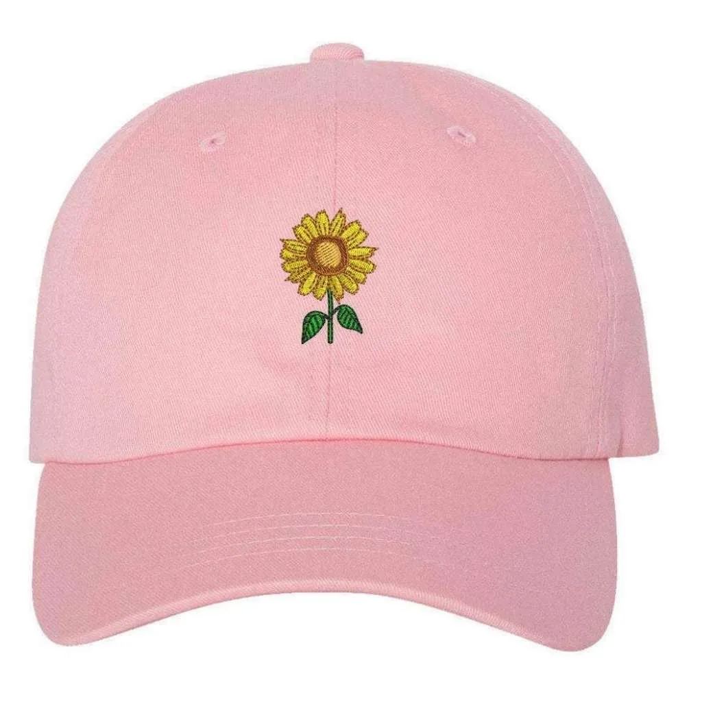 Sunflower Embroidered Baseball Hat