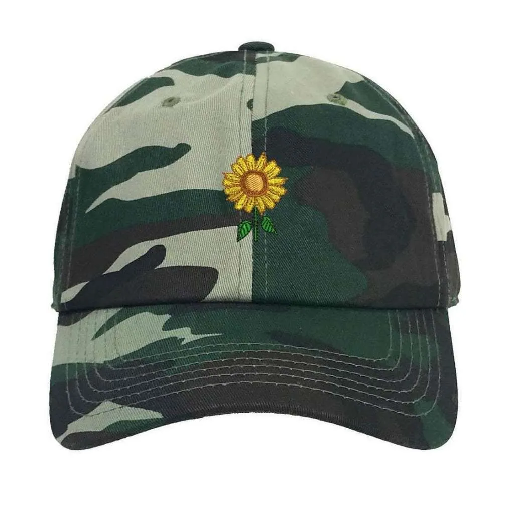 Sunflower Embroidered Baseball Hat