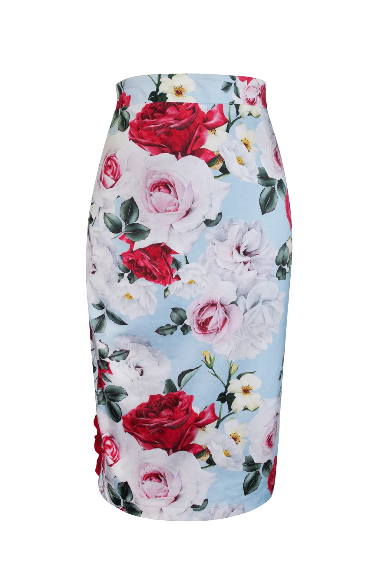 Tea Rose Wiggle Skirt (Print)