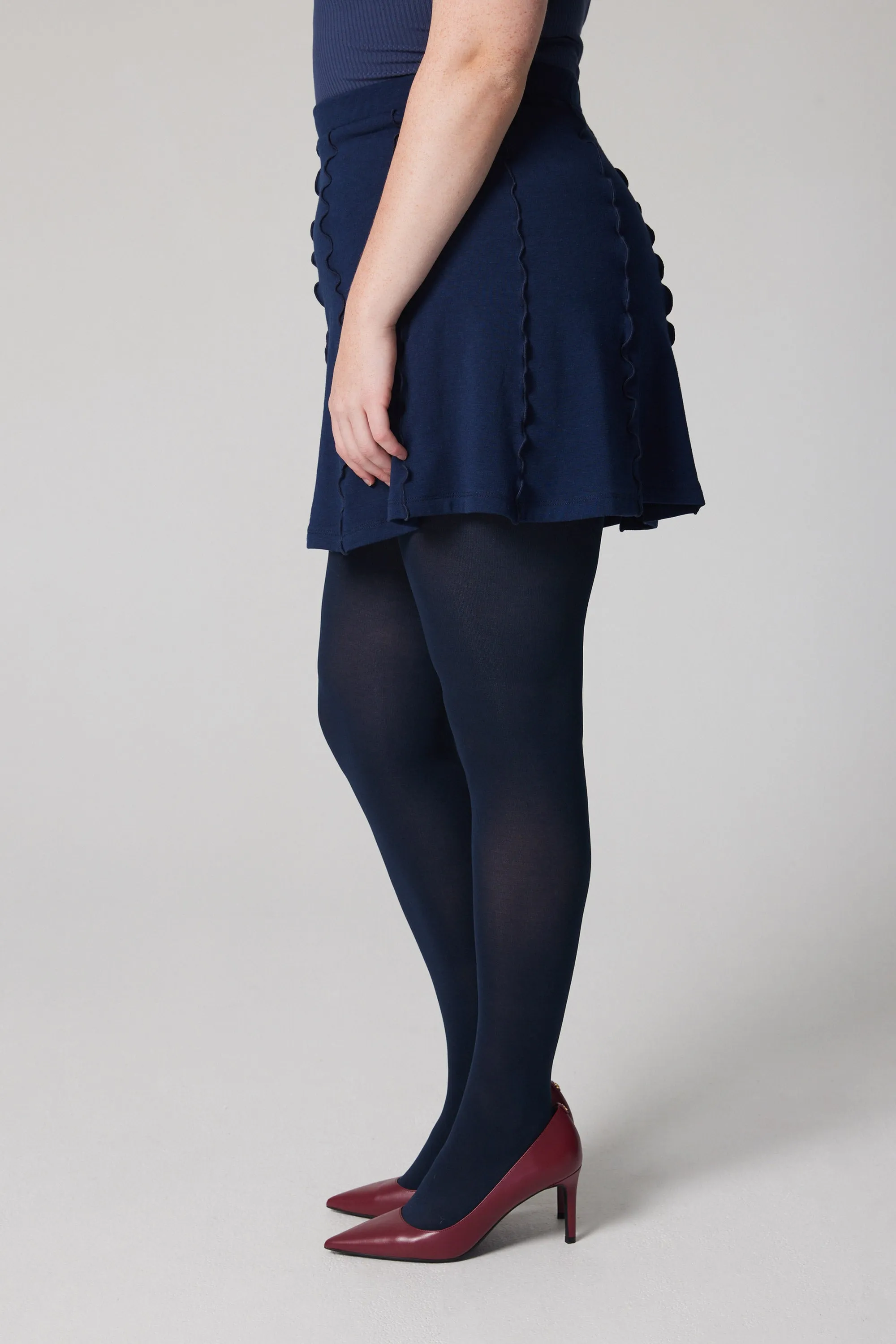 Ten Panel Mini Skirt - Navy