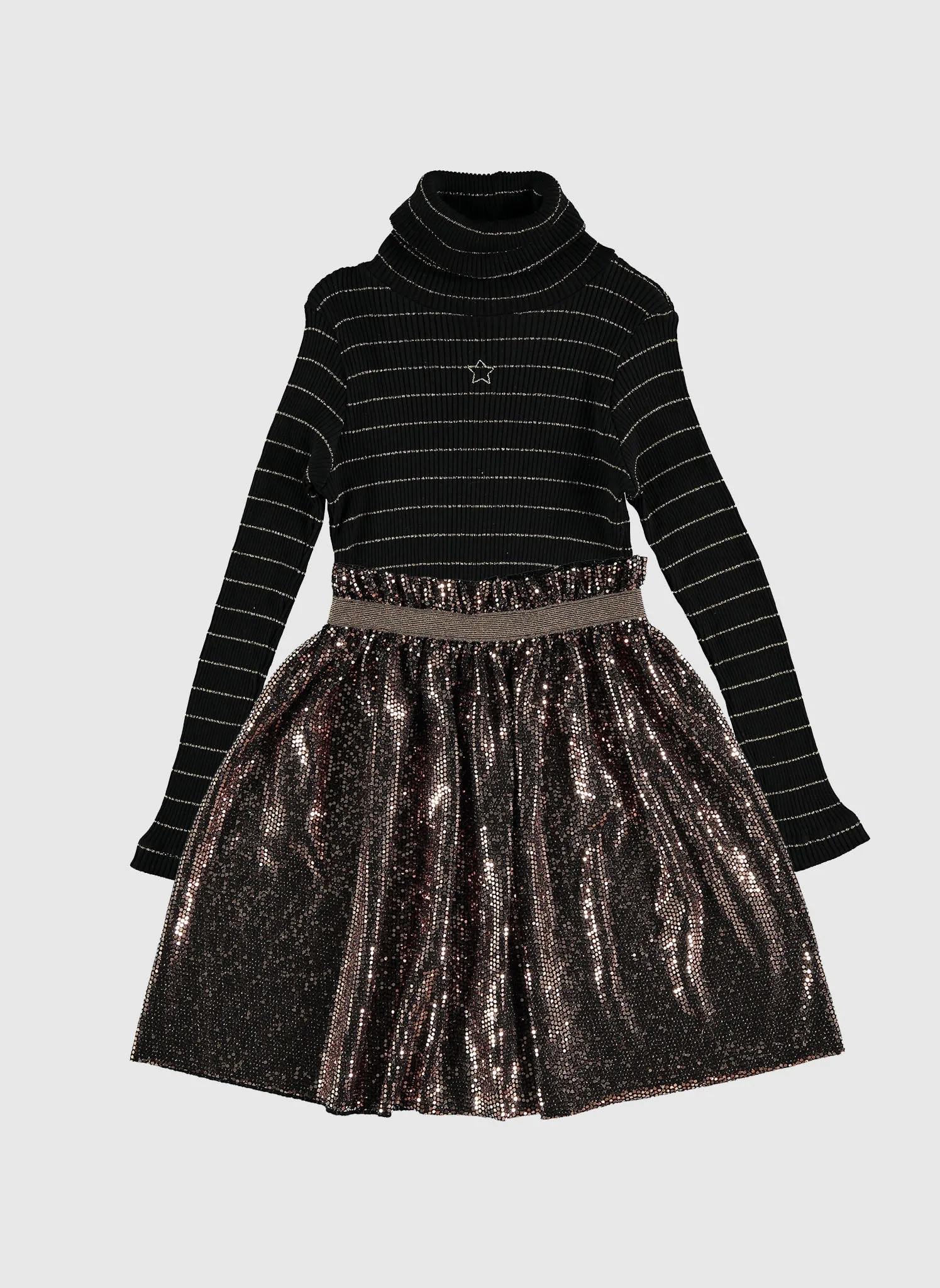 tocoto vintage Glitter skirt in Brown