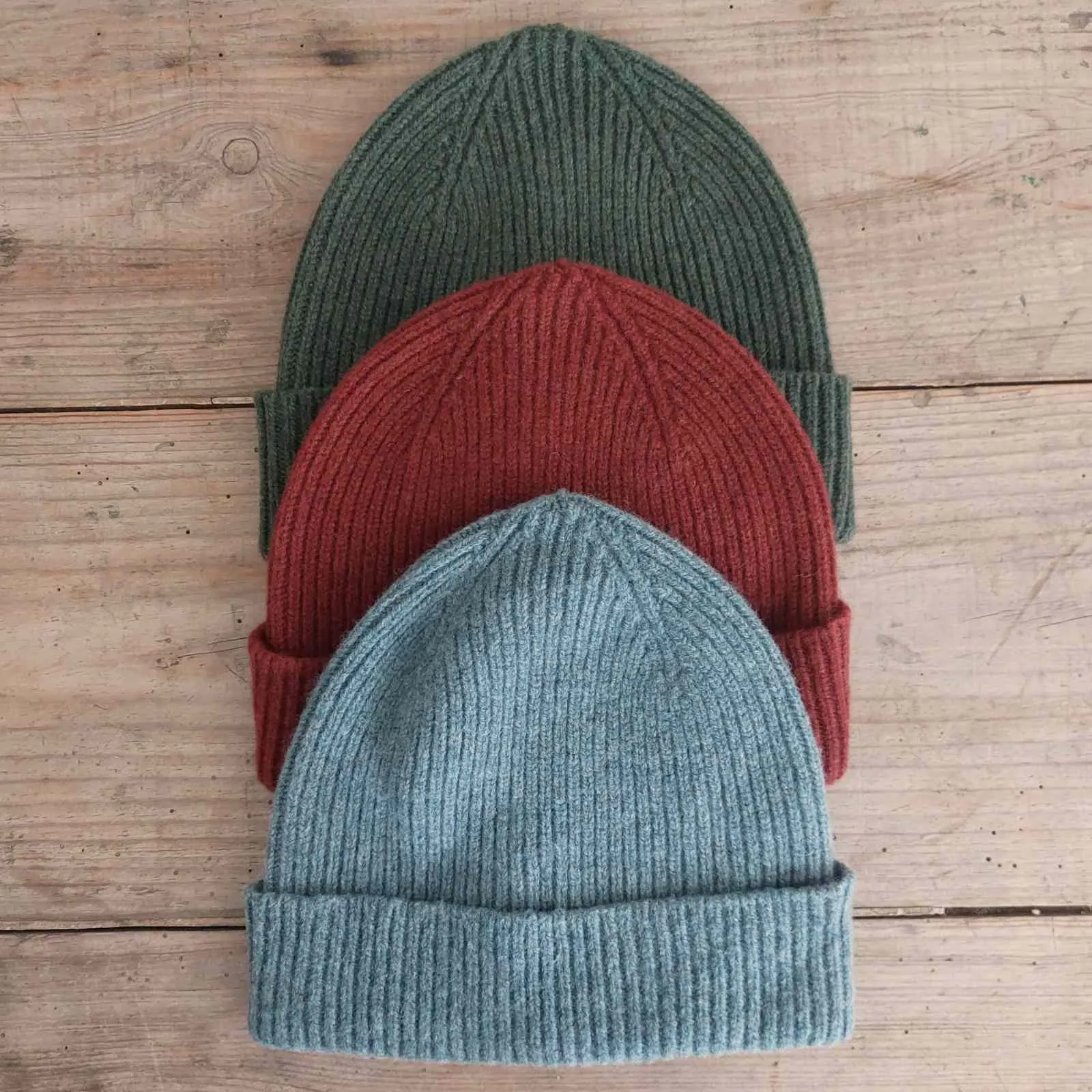 Unisex Wool Ribbed Hat