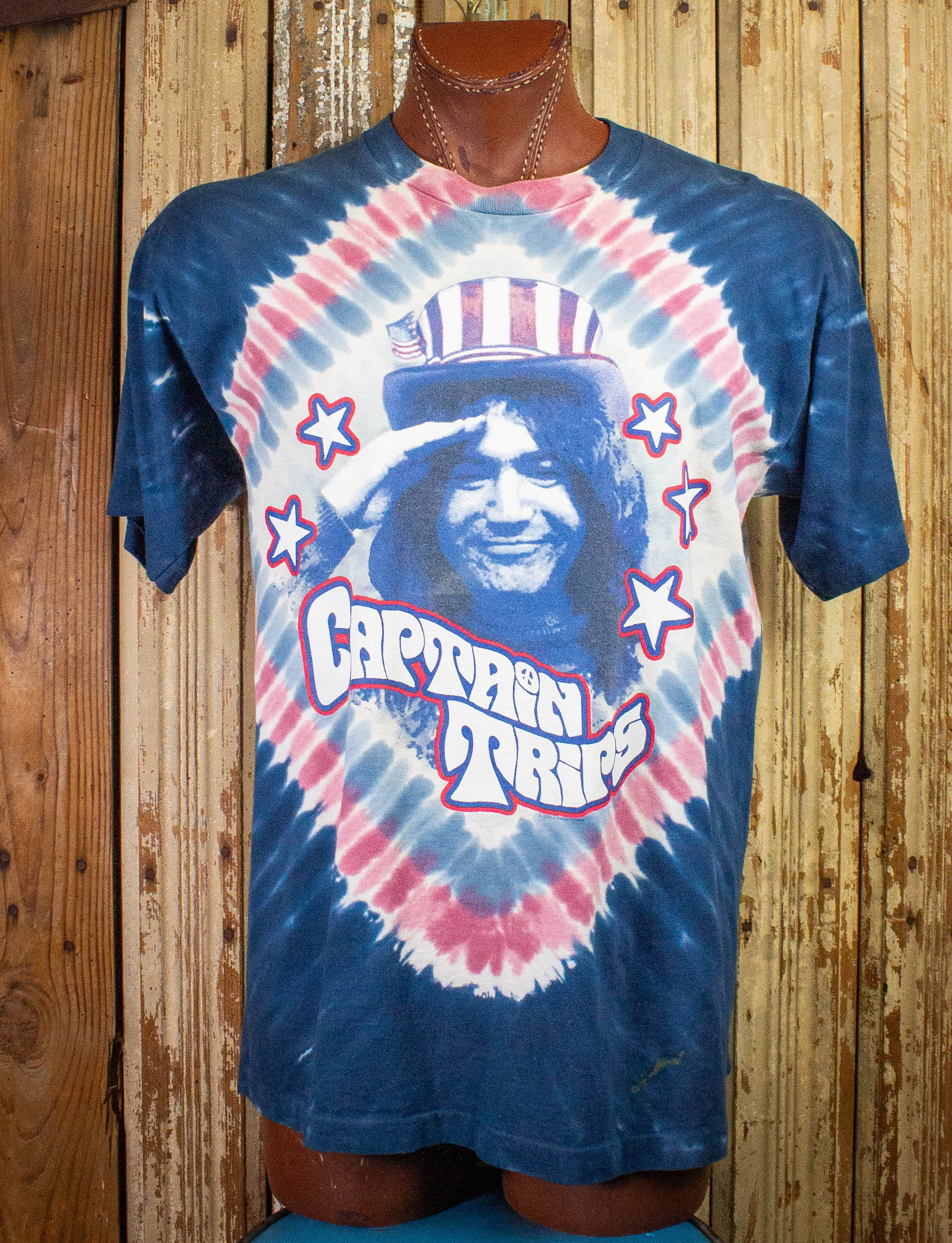 Vintage Jerry Garcia Captain Trips Tie Dye T Shirt 2005 XL