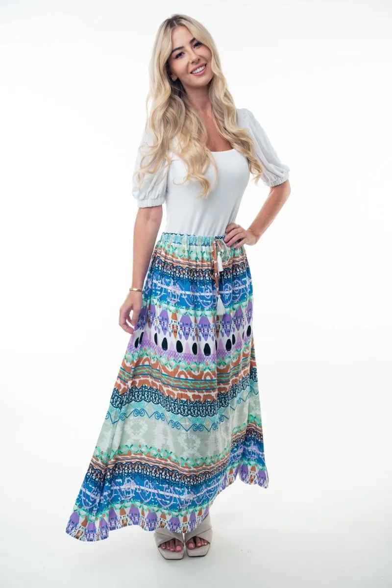 White Birch Multi Color Skirt PREORDER