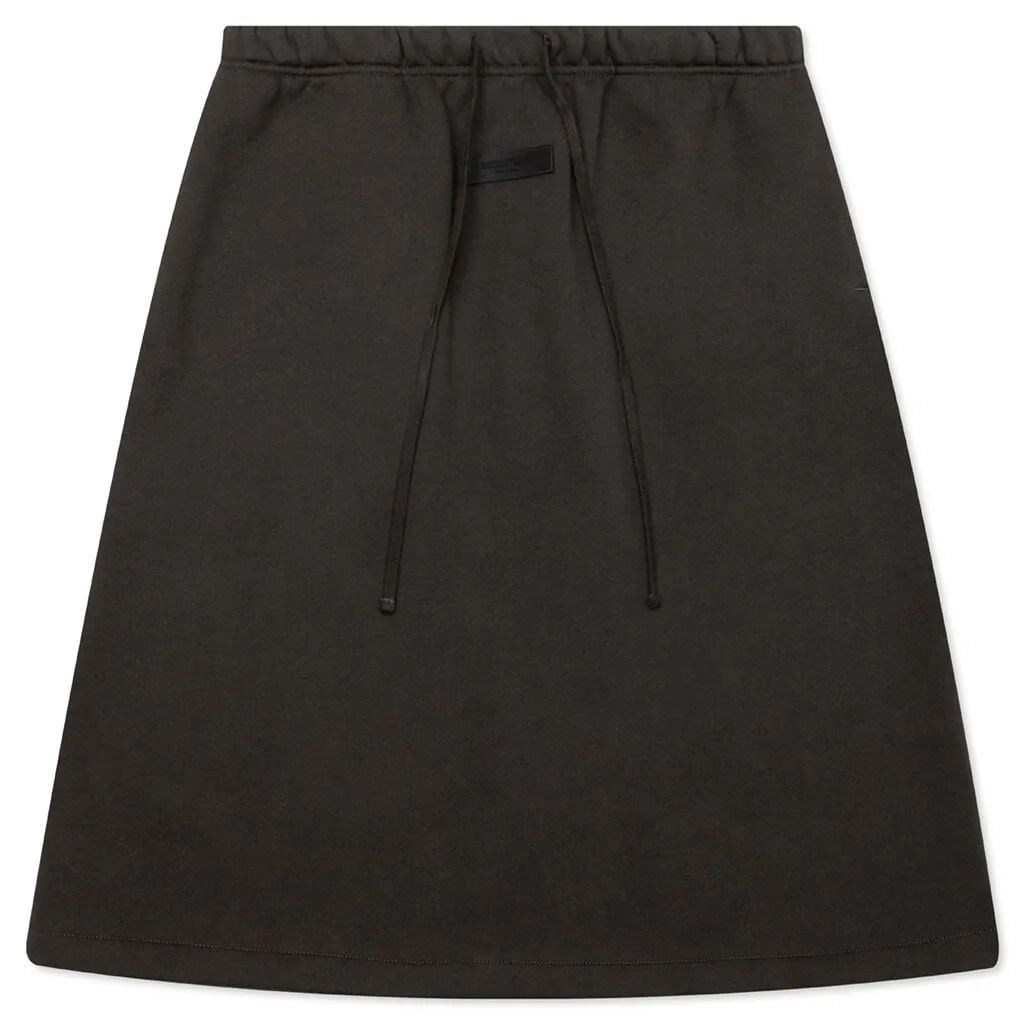 Women's Midlength Skirt - Off Black